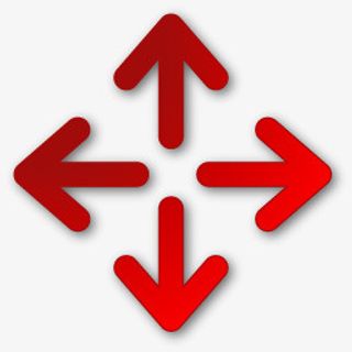 移动红箭头箭头图标免抠