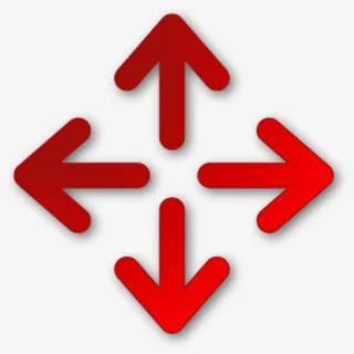 移动红箭头箭头图标免抠