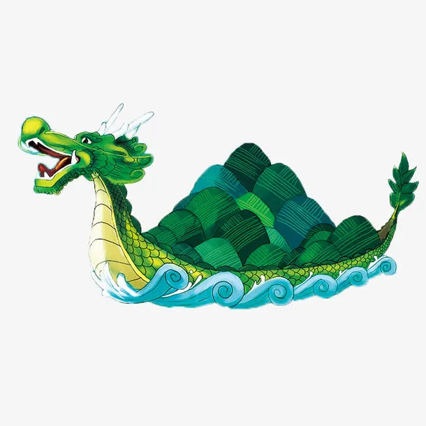 水彩龙舟免费图片免抠