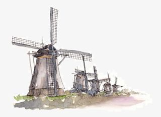 精美手绘名胜古迹建筑免抠