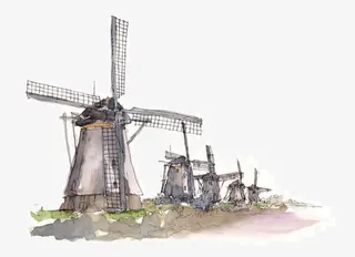 精美手绘名胜古迹建筑免抠