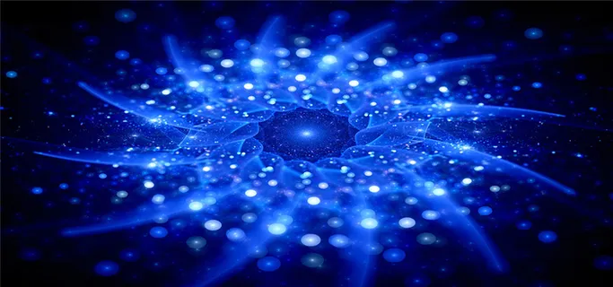 蓝色花形光斑科技背景高清 蓝色花形光斑科技背景高清