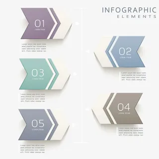 时尚商务信息图表矢量素材,免抠