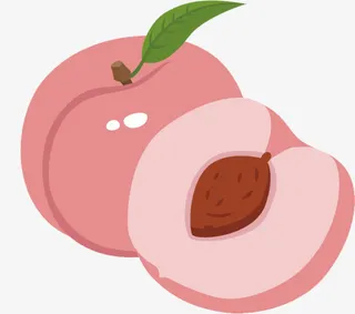 卡通手绘水果桃免抠