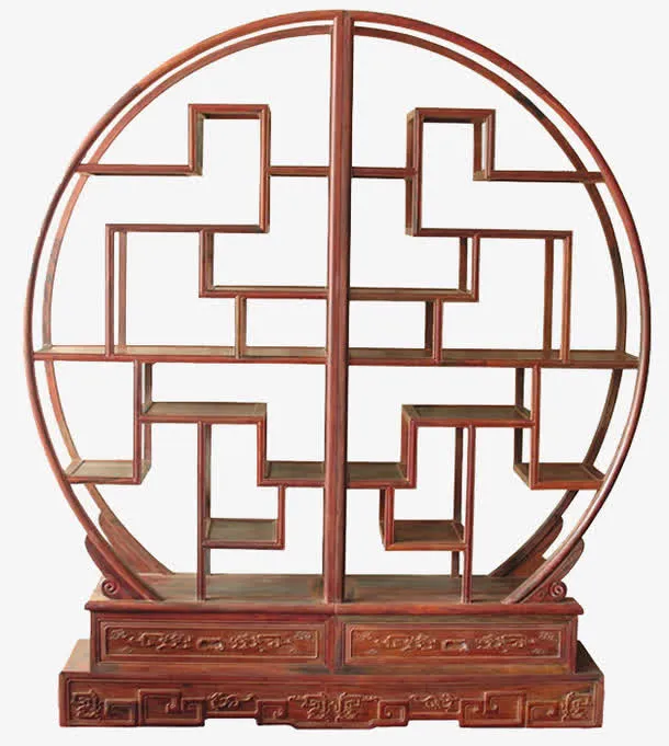 圆形古董架免抠