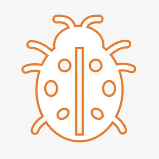 橙色免扣瓢虫免抠