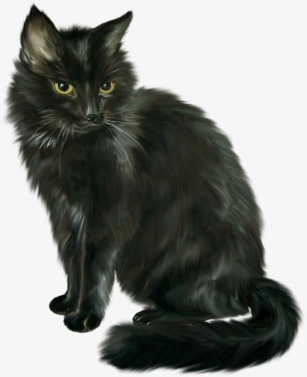 万圣节恐怖黑猫免抠