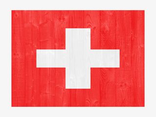 瑞士国旗手绘图案免抠