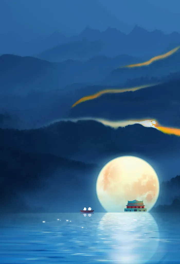 中秋节朋友圈背景高清