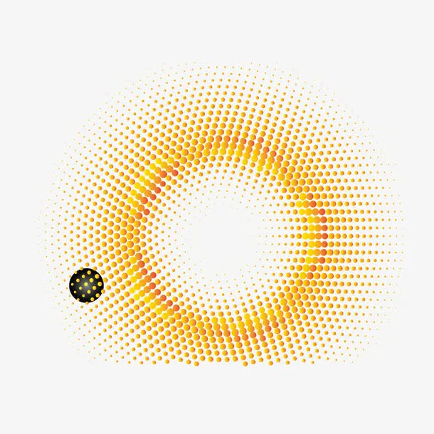 矢量黄色光点装饰图案免抠