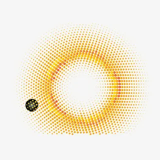 矢量黄色光点装饰图案免抠