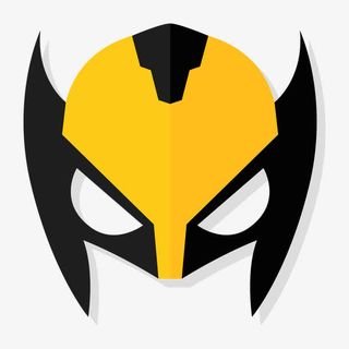 矢量 卡通手绘 闪电侠面具免抠