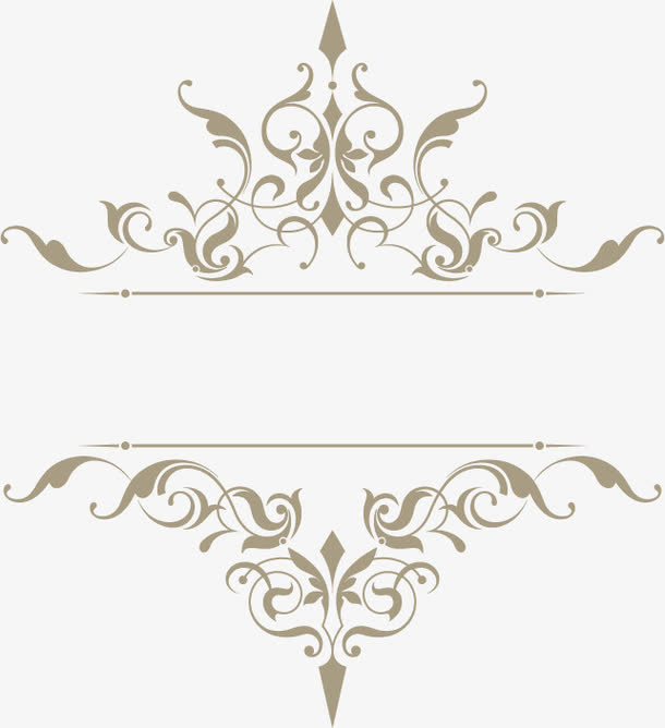 优雅古典花纹矢量素材免抠