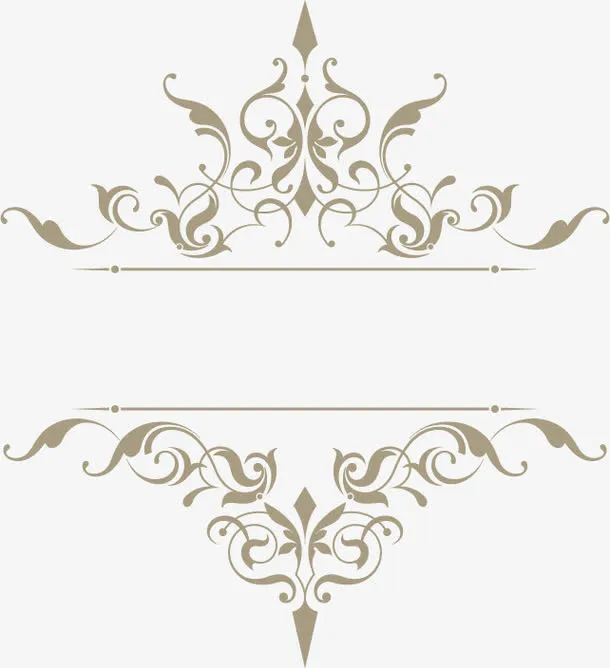 优雅古典花纹矢量素材免抠