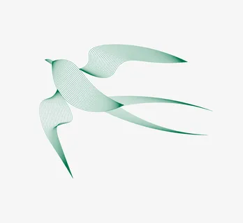 原创春天绿色燕子免抠其他元素