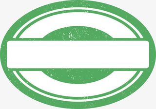 绿色椭圆标题框免抠