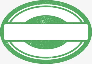 绿色椭圆标题框免抠