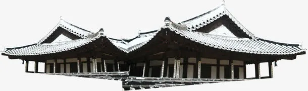 冬天的古屋免抠