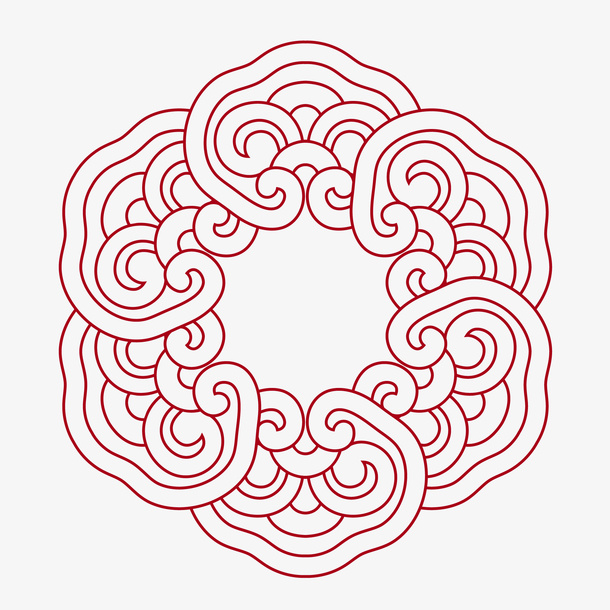 如意传统花纹免抠