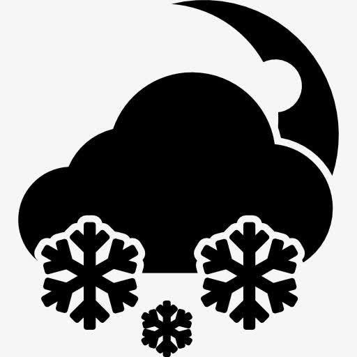 暴风雪的晚上图标免抠
