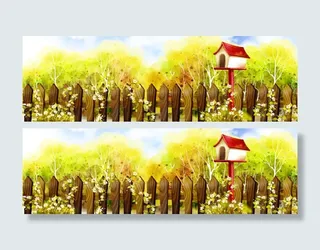 清爽手绘淘宝背景