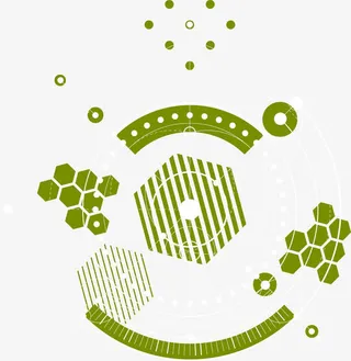 绿色高科技线条装饰免抠