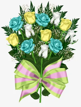 卡通手绘鲜花免抠