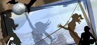 奥运会运动会排球卡通涂鸦背景高清