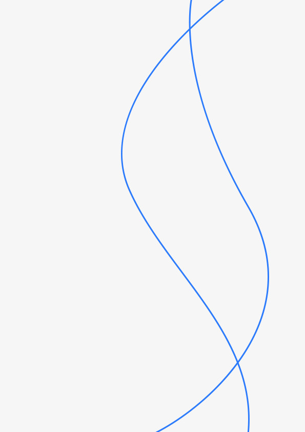 蓝色流畅曲线点缀免抠