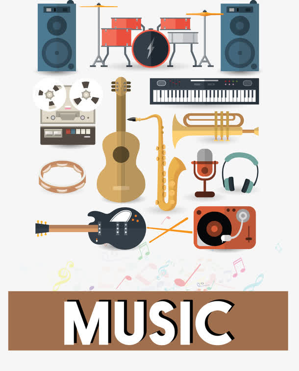 音响矢量扁平素材免抠