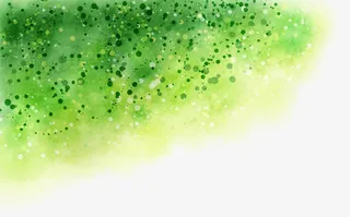 手绘黄绿色春季草丛免抠