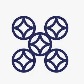 蓝色圆圈底纹免抠