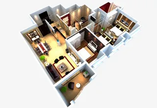 户型立体图免抠