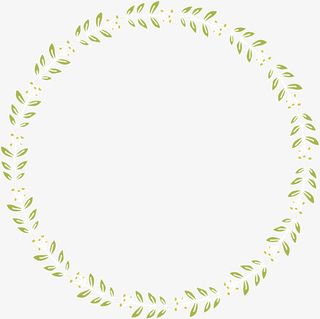 绿色清新春季草环免抠