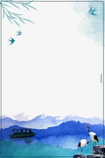 二十四节气之春分手绘春意边框免抠装饰边框元素