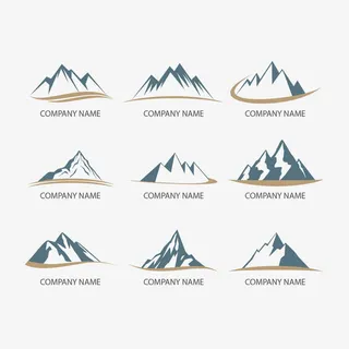 矢量手绘山免抠