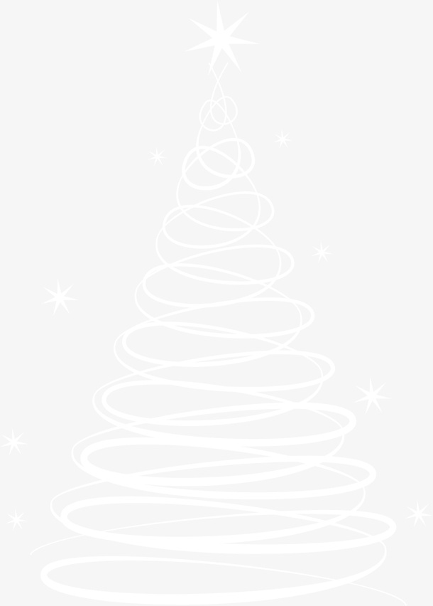 圣诞节白色圣诞树免抠