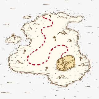 藏宝路线图免抠