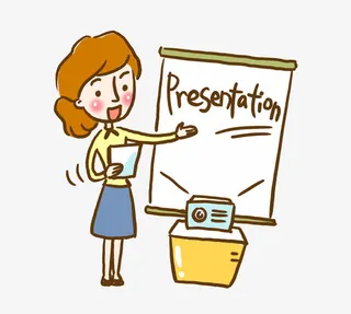 作报告的女人免抠