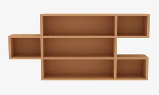 黄色陈列柜免抠