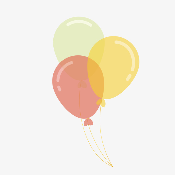 生日派对彩色气球免抠