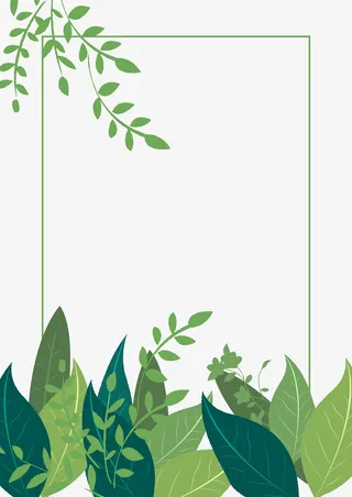 彩色创意植物叶子元素免抠