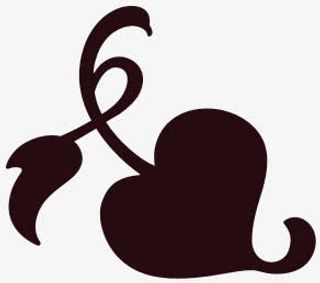 黑色创意爱心招聘免抠