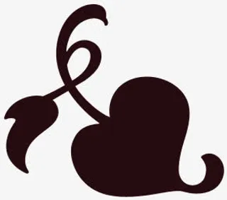 黑色创意爱心招聘免抠