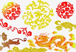 手绘底纹图片祥云图片免抠