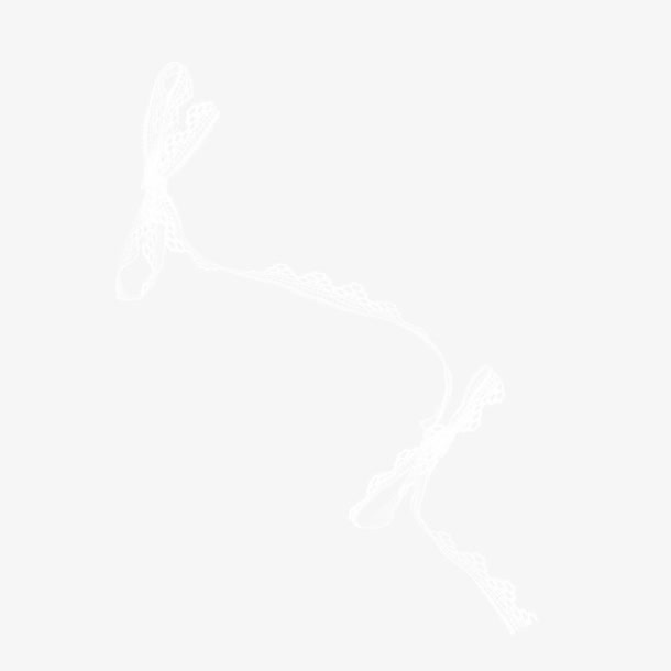 白色丝带免抠