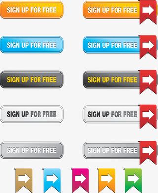 矢量网页按钮免抠