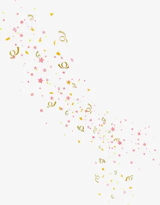 漂浮的彩带png素材免抠