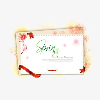 春天海报装饰免抠