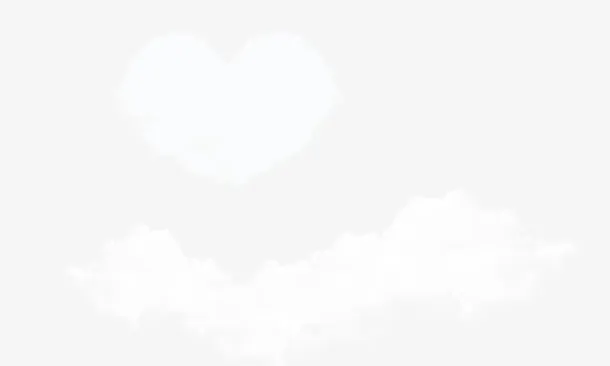 蓬松的心形云免抠